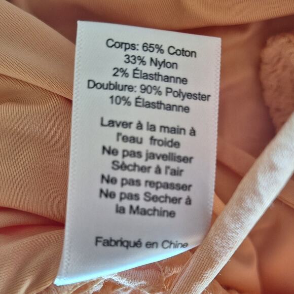 ASTR The label NEW Baxter top open back tie long sleeve textured top peach color - Picture 4 of 5